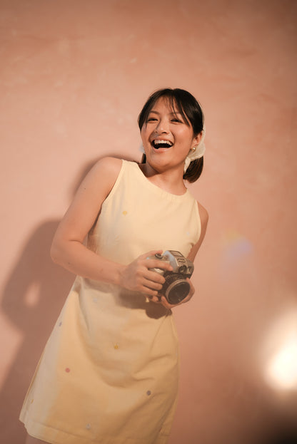 Mehfil Mini Dress — Butter Yellow