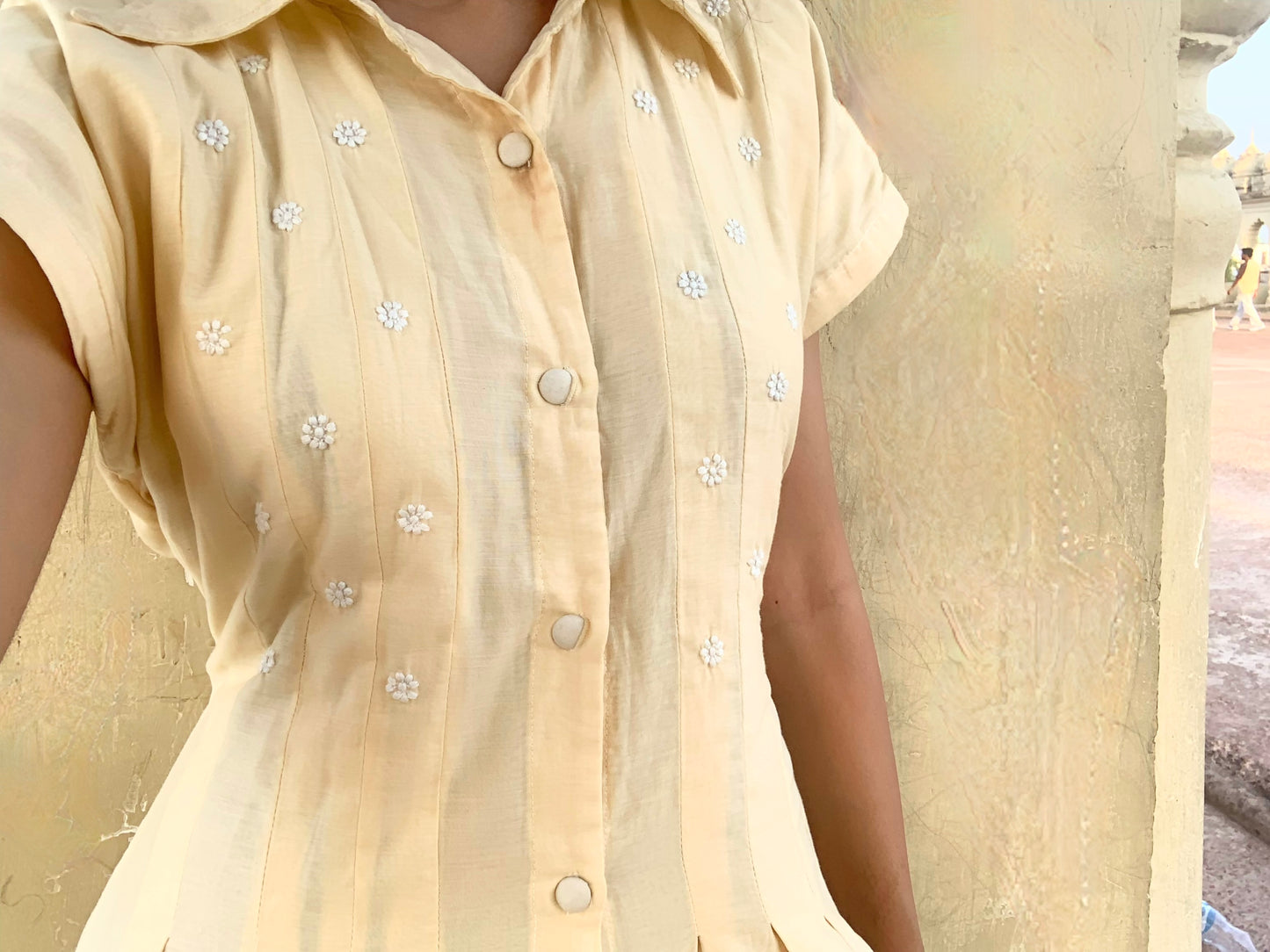 Tara Dress in Butter Yellow
